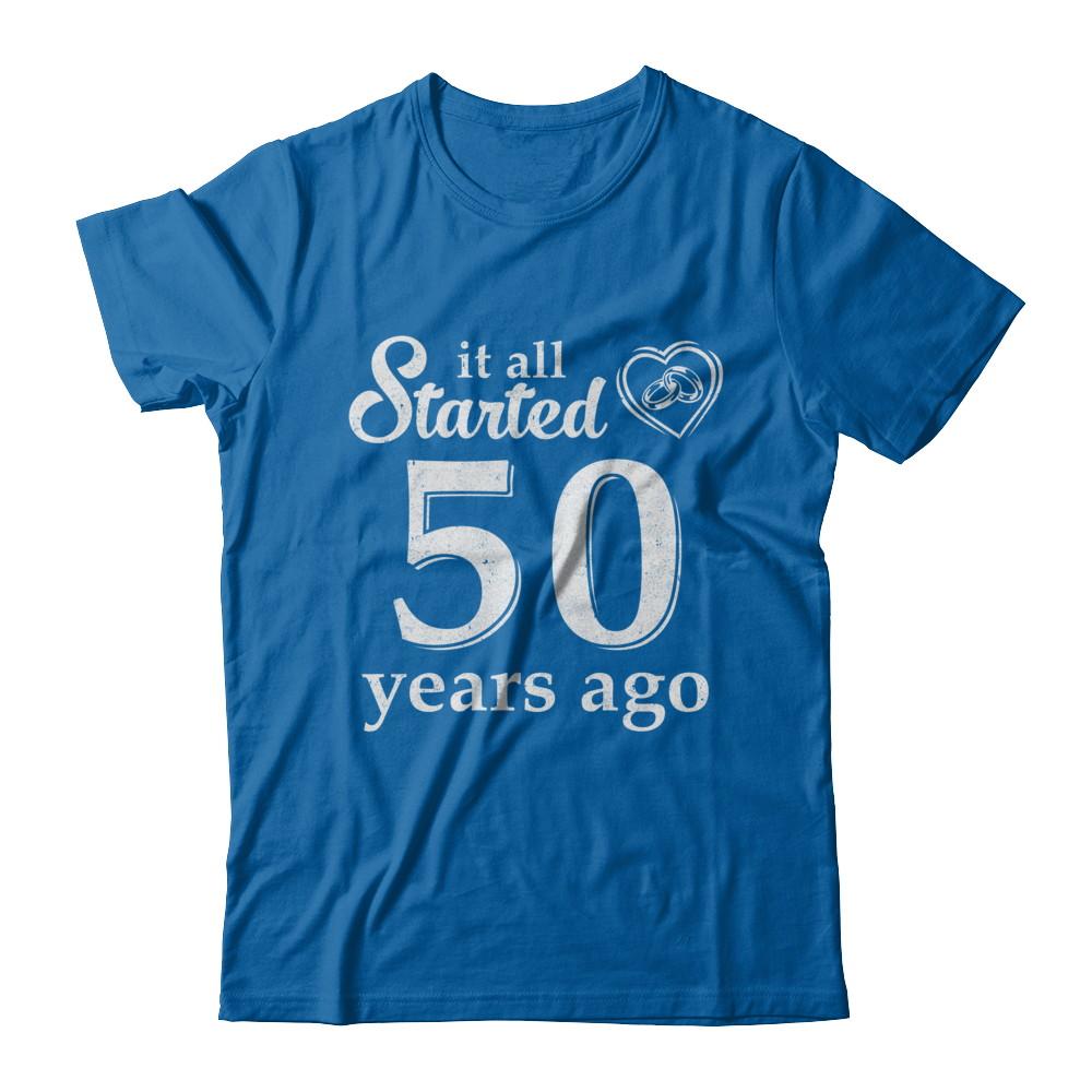 50Th Wedding Anniversary Married Couples 1971 Husband Wife-T-Shirt & Hoodie-Classic T-Shirt-Royal