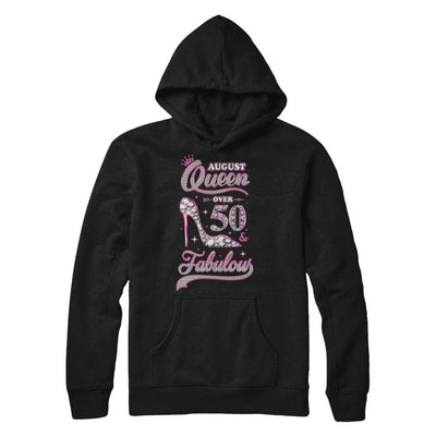 August Queen 50 And Fabulous 1971 50th Years Old Birthday-T-Shirt & Hoodie-Pullover Hoodie-Black