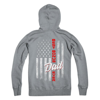 Best Bonus Dad Ever American Flag 4Th Of July Fathers Day-T-Shirt & Hoodie-Pullover Hoodie-Light Steel