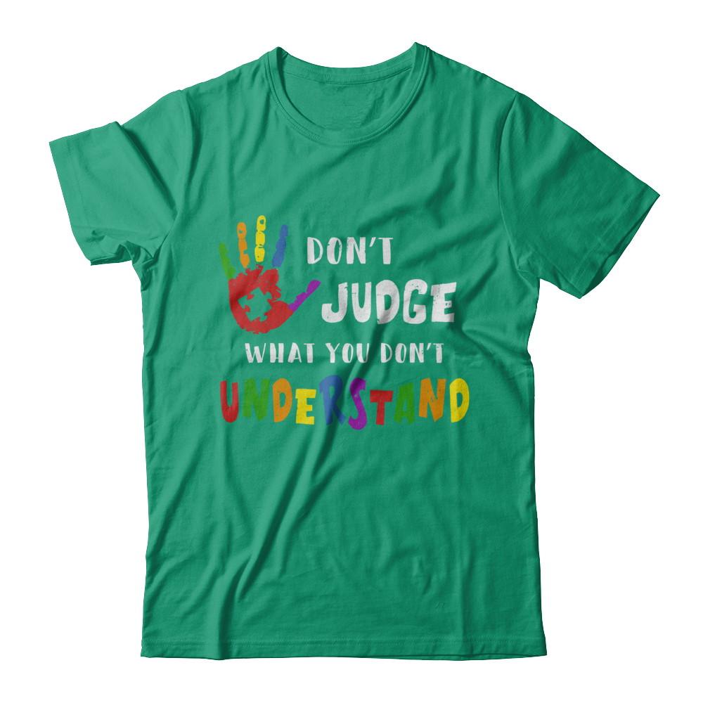 Don't Judge What You Don't Understand Autism-T-Shirt & Hoodie-Classic T-Shirt-Kelly Green