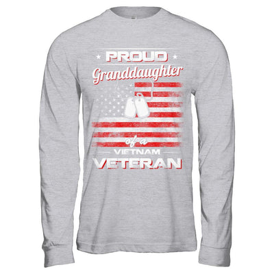 Proud Granddaughter Of A Viet Nam Veteran-T-Shirt & Hoodie-Long Sleeve T-Shirt-Sport Grey