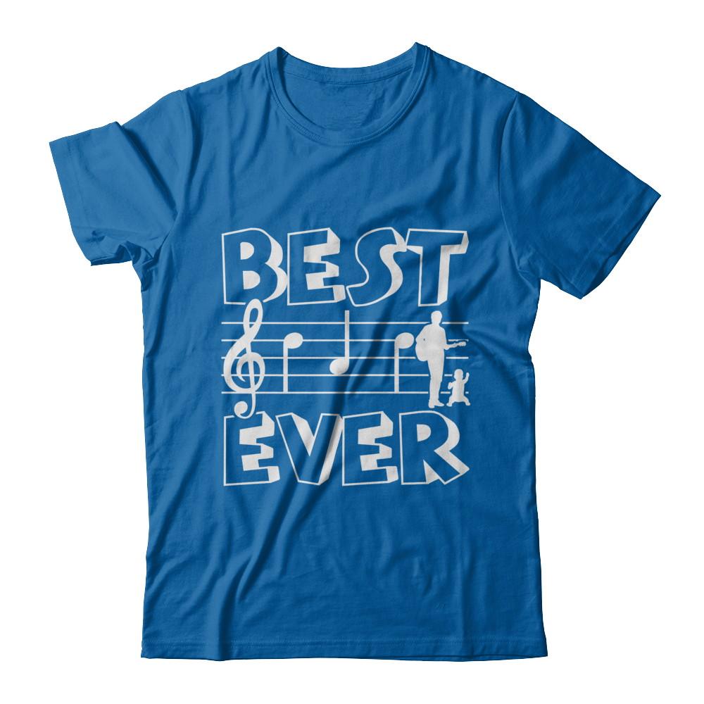Best Dad Ever Music Piano Guitar Singer-T-Shirt & Hoodie-Classic T-Shirt-Royal