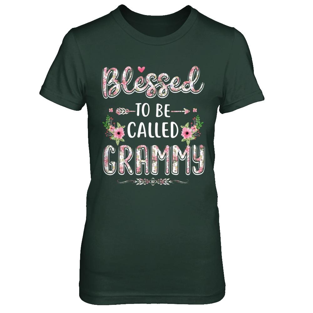 Funny Grandma Gifts Blessed To Be Called Grammy-T-Shirt & Hoodie-Women's T-Shirt-Forest Green