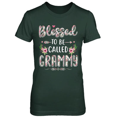 Funny Grandma Gifts Blessed To Be Called Grammy-T-Shirt & Hoodie-Women's T-Shirt-Forest Green