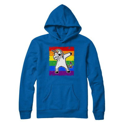 Dabbing Unicorn Lgbt Gay Pride Flag-T-Shirt & Hoodie-Pullover Hoodie-Royal