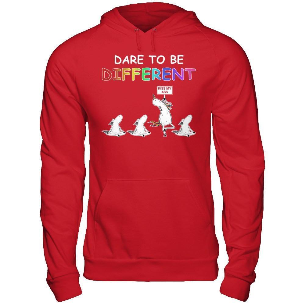 Rainbow Dare To Be Different-T-Shirt & Hoodie-Pullover Hoodie-Red
