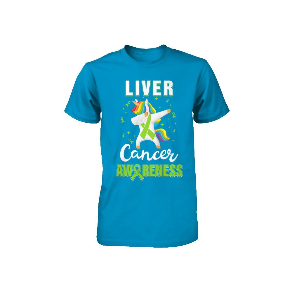 Inspirational Liver Cancer Awareness Unicorn Support Youth-Youth Shirt-