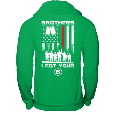 Brothers I Got Your Six Veteran-T-Shirt & Hoodie-Pullover Hoodie-Irish Green