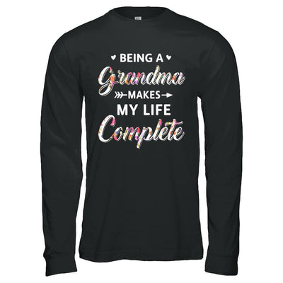 Being A Grandma Makes My Life Complete Mothers Day-T-Shirt & Hoodie-Long Sleeve T-Shirt-Black