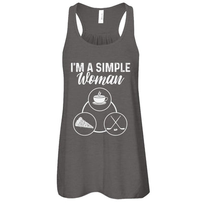 I'm A Simple Woman Coffee Pizza Hockey-T-Shirt & Tank Top-