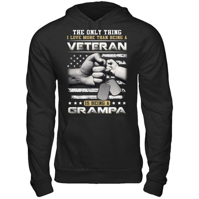 I Love More Than Being A Veteran Is Being A Grampa-T-Shirt & Hoodie-Pullover Hoodie-Black