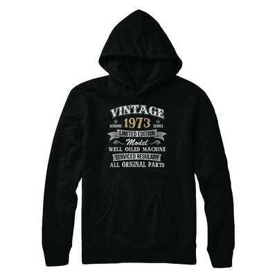 Vintage 48th Birthday Funny 1973 All Original Parts-T-Shirt & Hoodie-Pullover Hoodie-Black