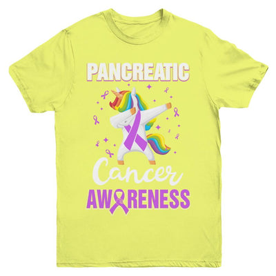 Inspirational Pancreatic Cancer Awareness Unicorn Support Youth-Youth Shirt-Youth T-Shirt-Daisy