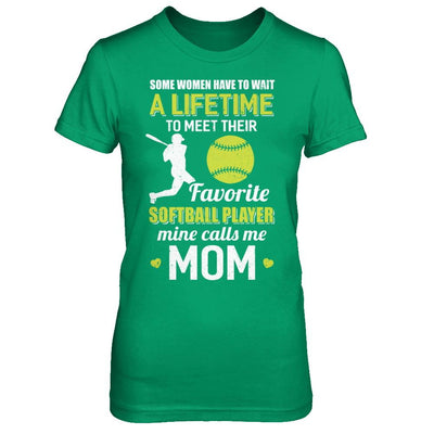 Funny My Favorite Softball Player Calls Me Mom-T-Shirt & Hoodie-