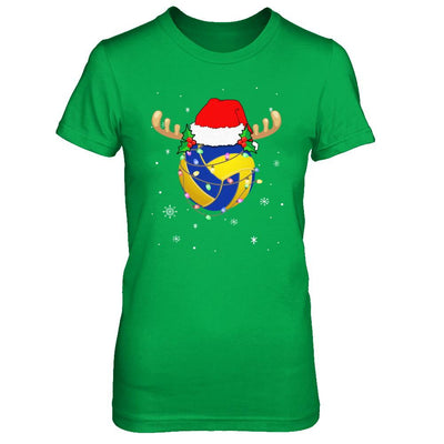 Santa Hat Volleyball Reindeer Christmas Gifts-T-Shirt & Sweatshirt-Women's T-Shirt-Irish Green