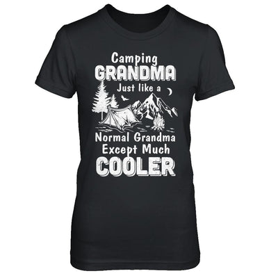 Camping Grandma Except Much Cooler-T-Shirt & Hoodie-Women's T-Shirt-Black