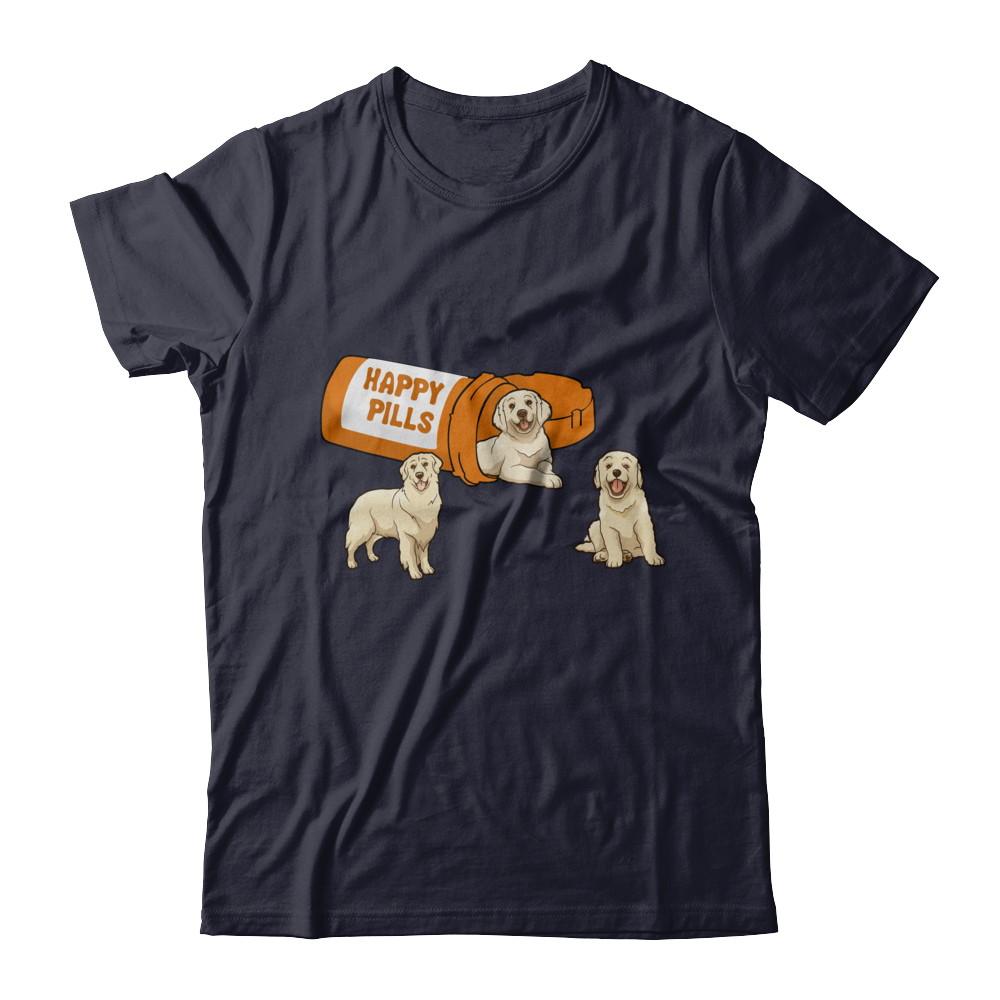 Retrievers Labrador Golden Happy Pills-T-Shirt & Hoodie-Premium T-Shirt-Midnight Navy