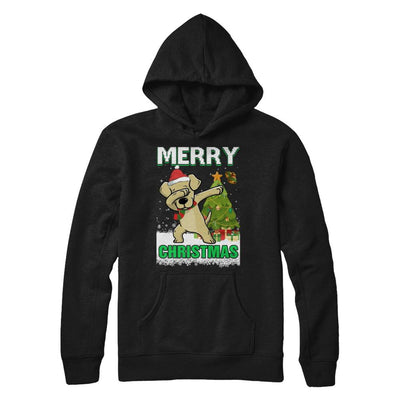 Cute Labrador Claus Merry Christmas Ugly Sweater-T-Shirt & Sweatshirt-Pullover Hoodie-Black