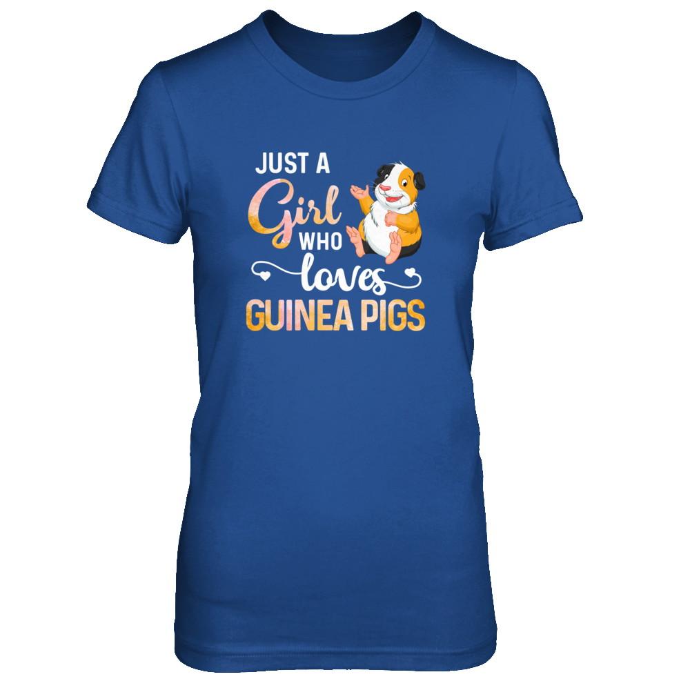 Just A Woman Who Loves Guinea Pigs-T-Shirt & Tank Top-Women's T-Shirt-Royal