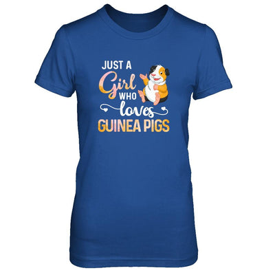 Just A Woman Who Loves Guinea Pigs-T-Shirt & Tank Top-Women's T-Shirt-Royal