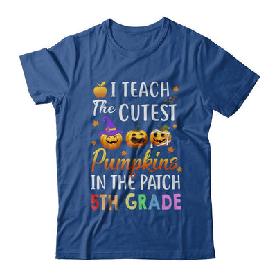 I Teach The Cutest Pumpkins In The Patch 5th Grade Halloween-T-Shirt & Hoodie-Classic T-Shirt-Royal