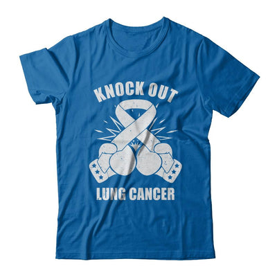Boxing knock out Lung Cancer Awareness Support-T-Shirt & Hoodie-Classic T-Shirt-Royal