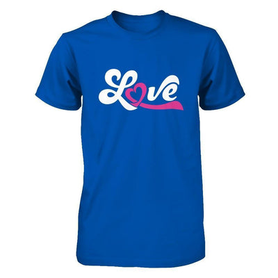 Love Pink Awareness Ribbon-T-Shirt & Hoodie-Premium T-Shirt-Royal
