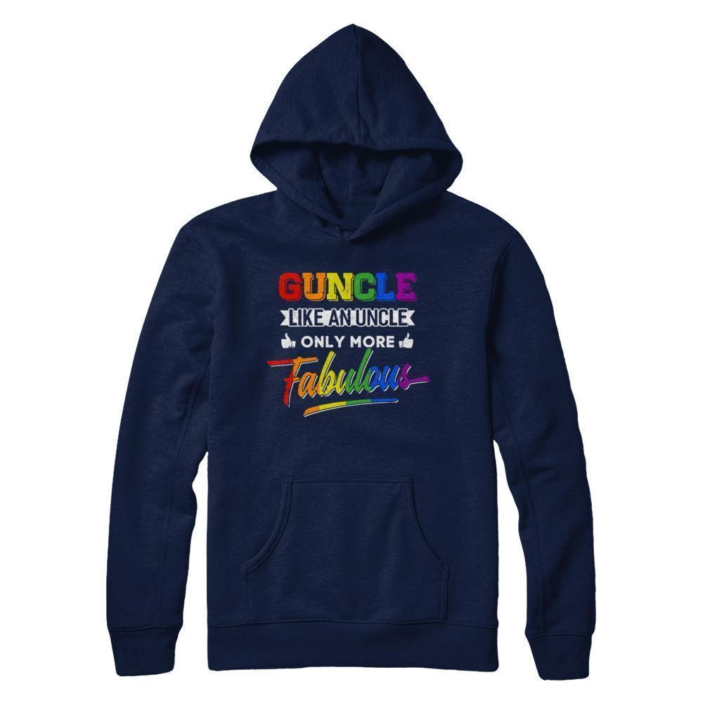 Guncle Gay Uncle More Fabulous Lgbt Rainbow-T-Shirt & Hoodie-Pullover Hoodie-Navy