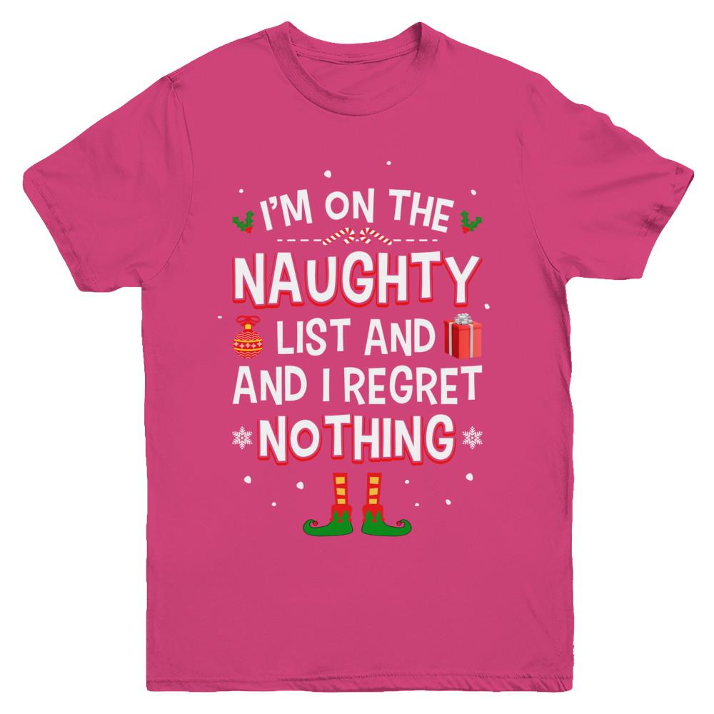 I'm On The Naughty List Funny Christmas Youth-Youth Shirt-Youth T-Shirt-Heliconia
