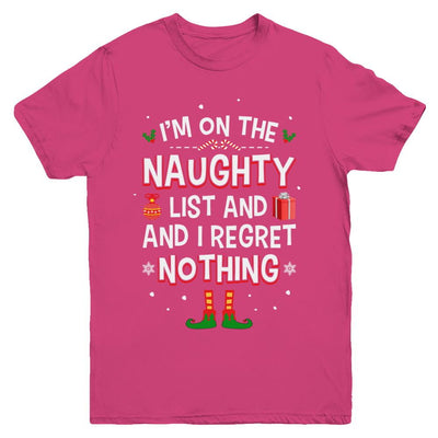 I'm On The Naughty List Funny Christmas Youth-Youth Shirt-Youth T-Shirt-Heliconia