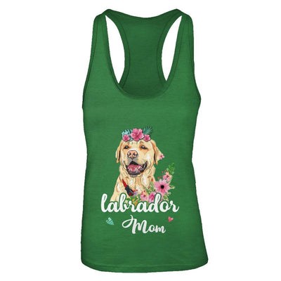 Labrador Mom Funny Dog Mom Gift Idea-T-Shirt & Tank Top-Women's Ideal Racerback Tank-Kelly Green