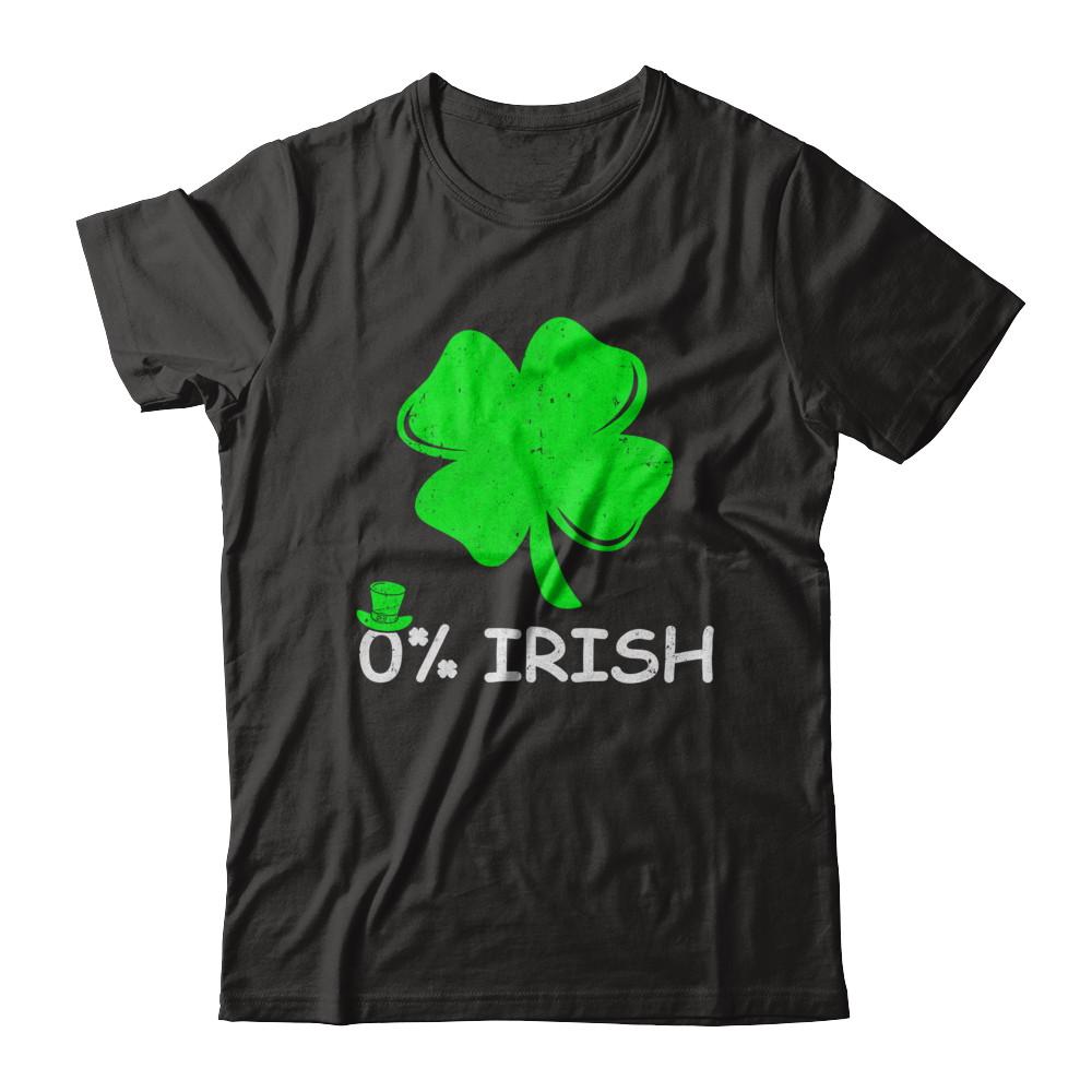 0% Irish Vintage St Patrick's Day-T-Shirt & Hoodie-Premium T-Shirt-Black