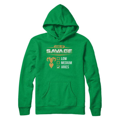 Level Of Savage Aries-T-Shirt & Hoodie-Pullover Hoodie-Irish Green
