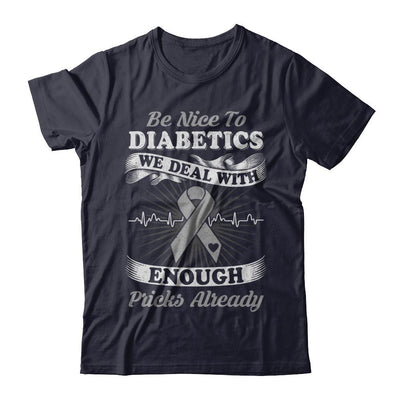 Be Nice To Diabetics We Deal With Enough Pricks-T-Shirt & Hoodie-Premium T-Shirt-Midnight Navy