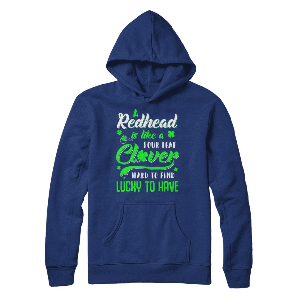 A Redhead Is Like A Four Leaf Clover Hard To Find-T-Shirt & Hoodie-Pullover Hoodie-Deep Royal