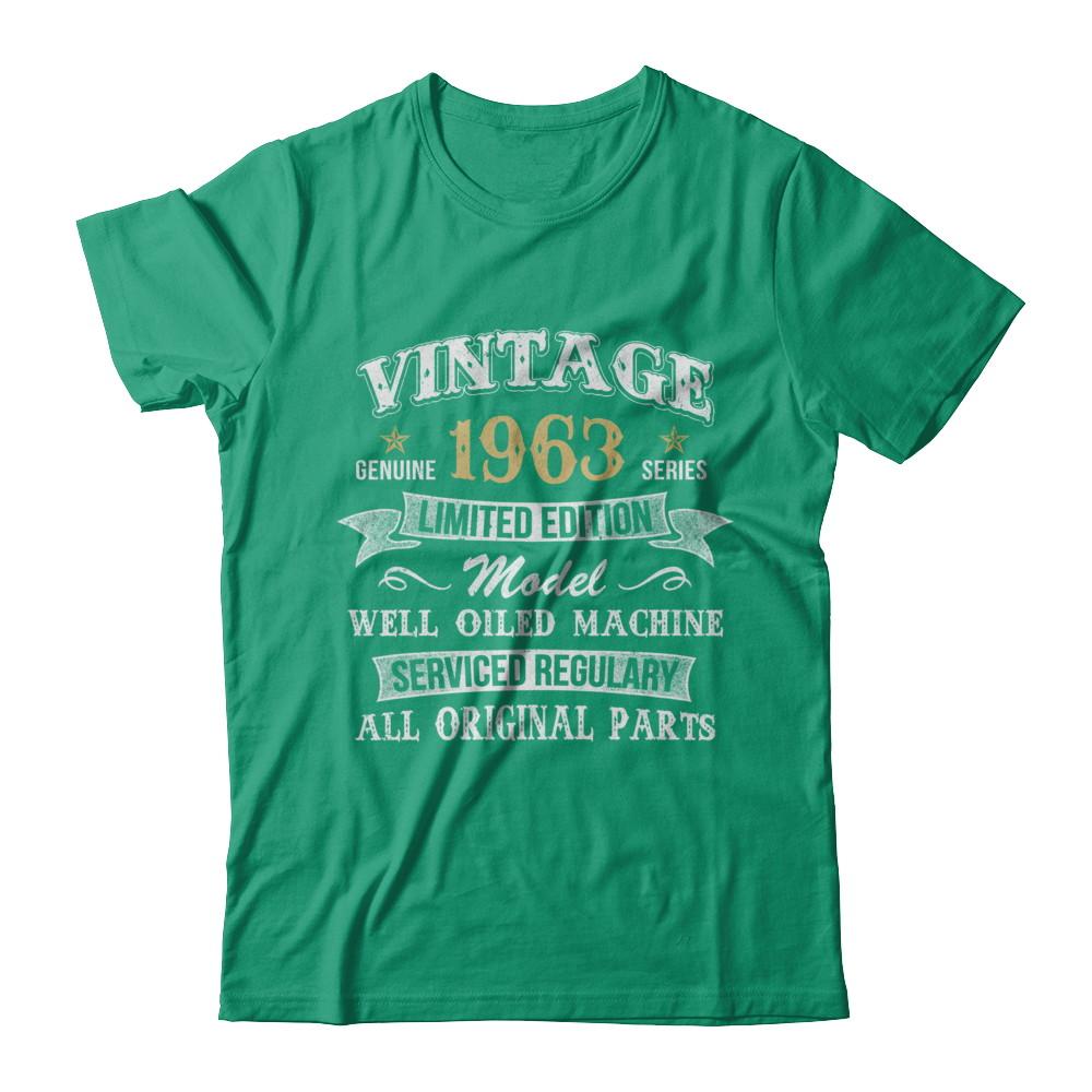 Vintage 58th Birthday Funny 1963 All Original Parts-T-Shirt & Hoodie-Classic T-Shirt-Kelly Green