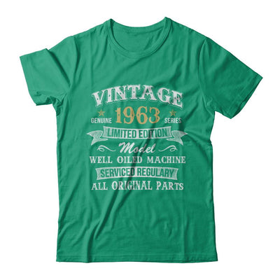 Vintage 58th Birthday Funny 1963 All Original Parts-T-Shirt & Hoodie-Classic T-Shirt-Kelly Green