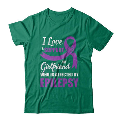 Epilepsy Awareness Support Purple Girlfriend Boyfriend-T-Shirt & Hoodie-Classic T-Shirt-Kelly Green