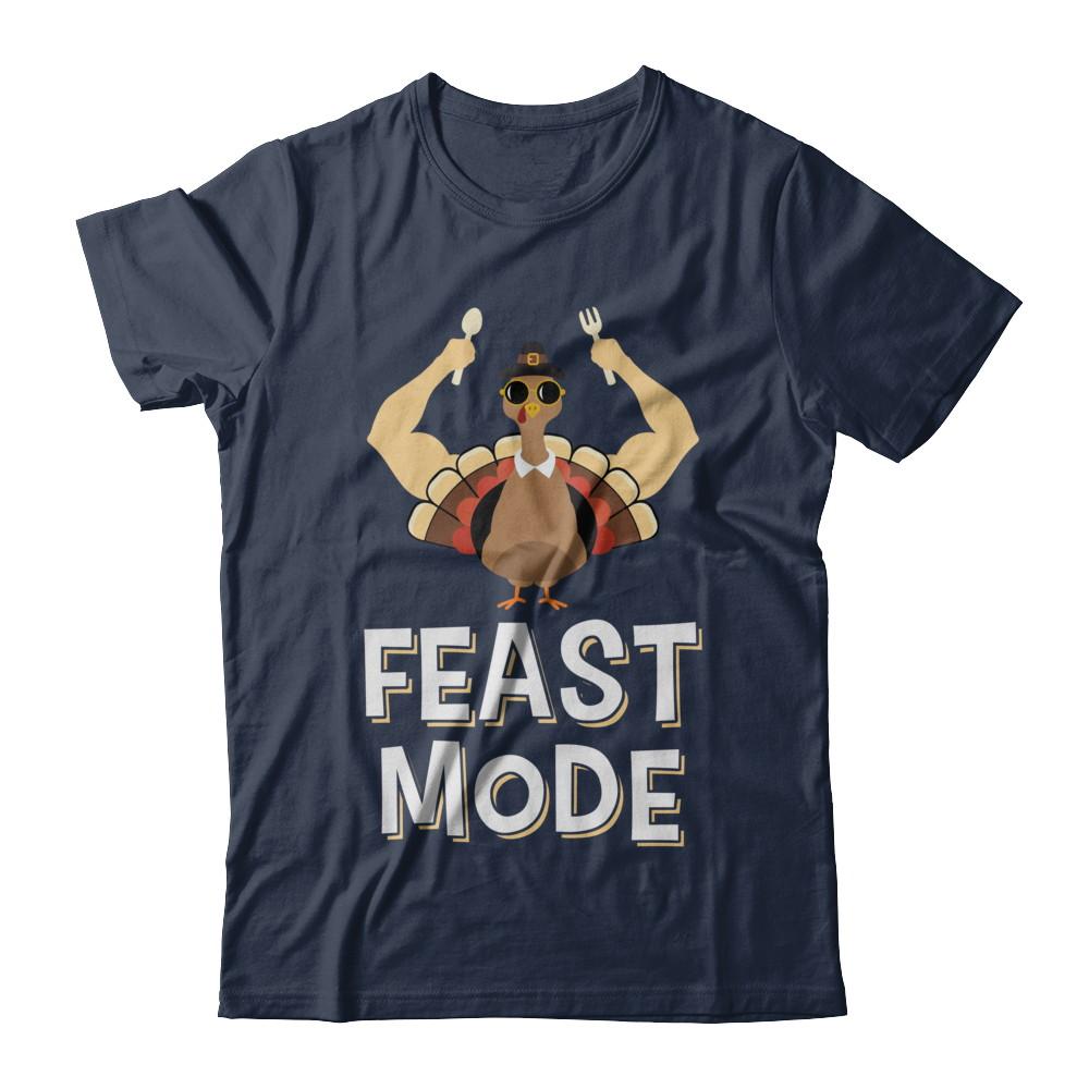 Feast Mode Food Funny Turkey Thanksgiving Day-T-Shirt & Sweatshirt-Classic T-Shirt-Navy
