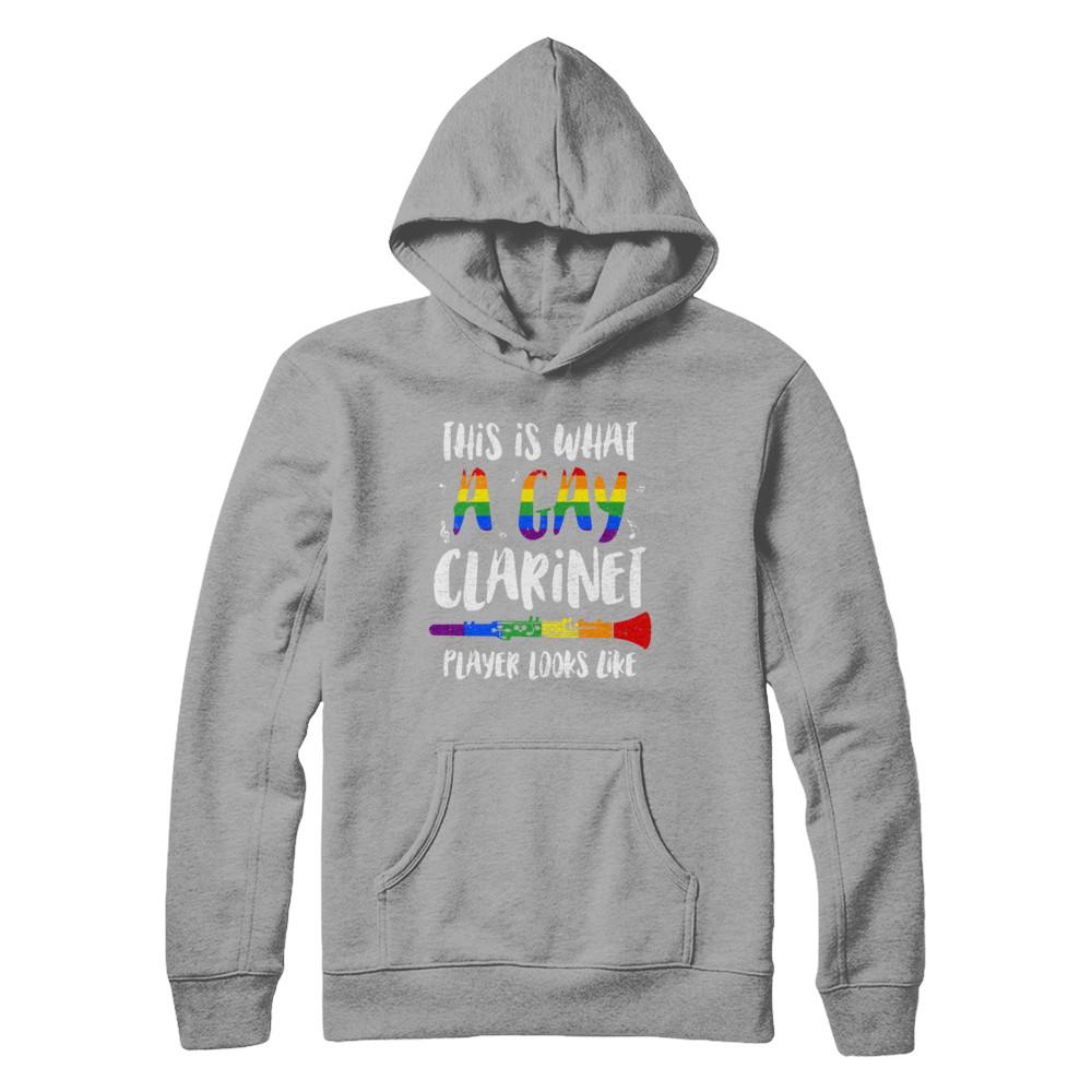 This Is What A Gay Clarinet Player Looks Like LGBT-T-Shirt & Hoodie-Pullover Hoodie-Light Steel