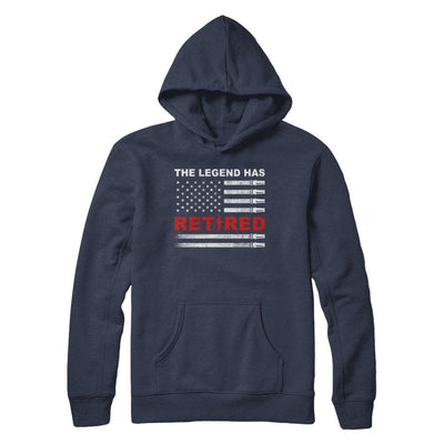 The Legend Has Retired Firefighter Retirement Gift-T-Shirt & Hoodie-Pullover Hoodie-Navy