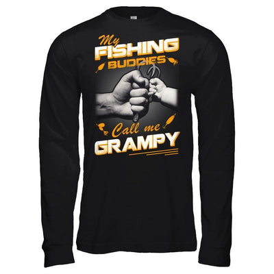 My Fishing Buddies Call Me Grampy-T-Shirt & Hoodie-Long Sleeve T-Shirt-Black