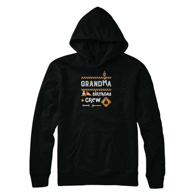 Grandma Birthday Crew Construction Birthday Party-T-Shirt & Tank Top-Pullover Hoodie-Black