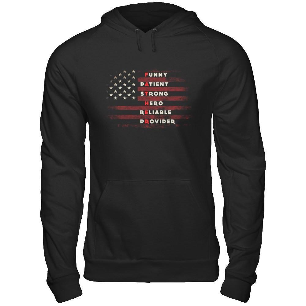 Funny Patient Strong Hero Reliable Provider Father-T-Shirt & Hoodie-Pullover Hoodie-Black