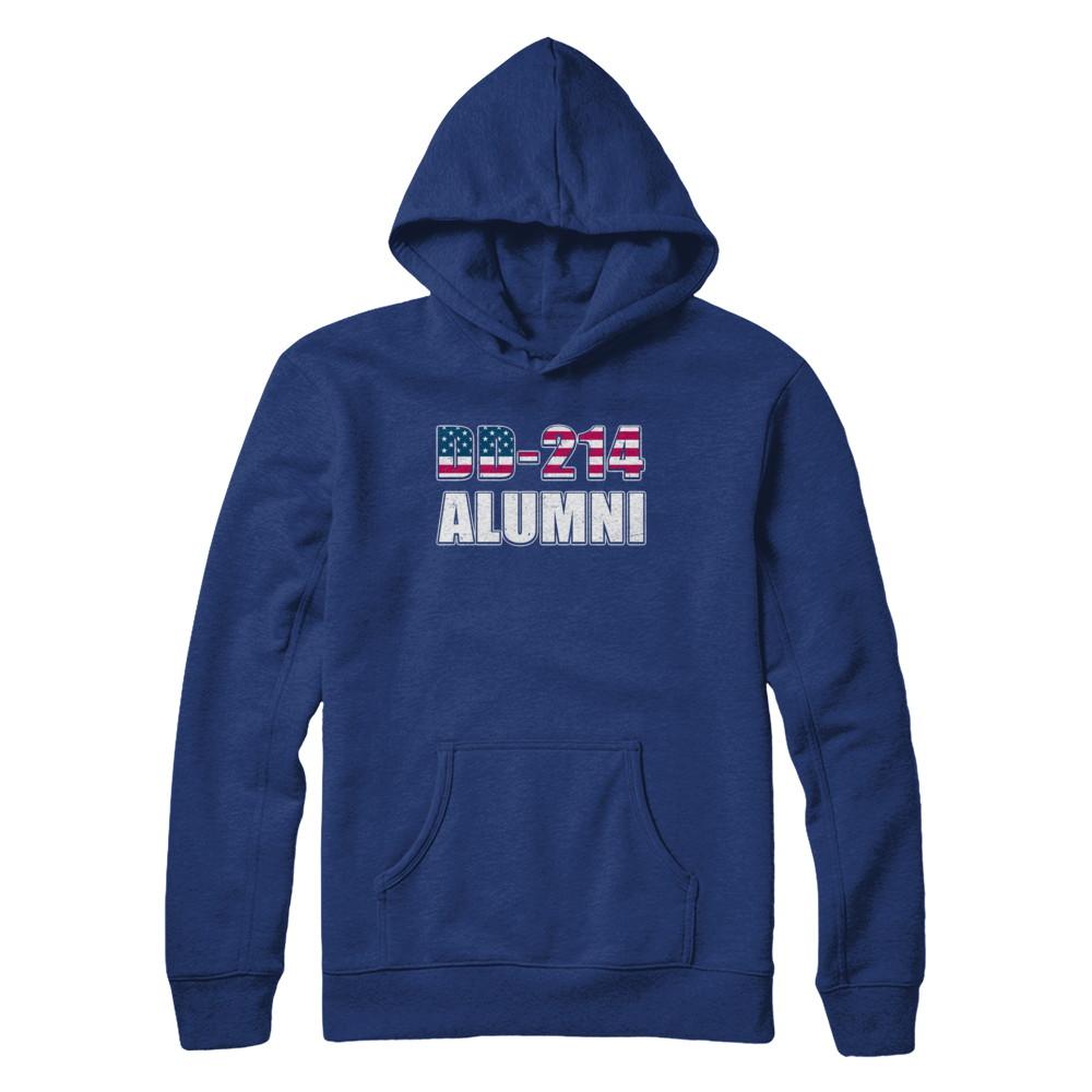 Military DD-214 Alumni Vintage American US Veteran-T-Shirt & Hoodie-Hanes - Heavyweight Pullover Hoodie-Deep Royal