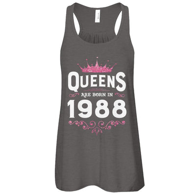 Queens Are Born In 1988 Birthday Gift-T-Shirt & Tank Top-