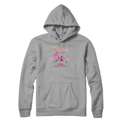 Dog Paw Hairstylist Forever A Dog Groomer For Women-T-Shirt & Tank Top-Pullover Hoodie-Light Steel