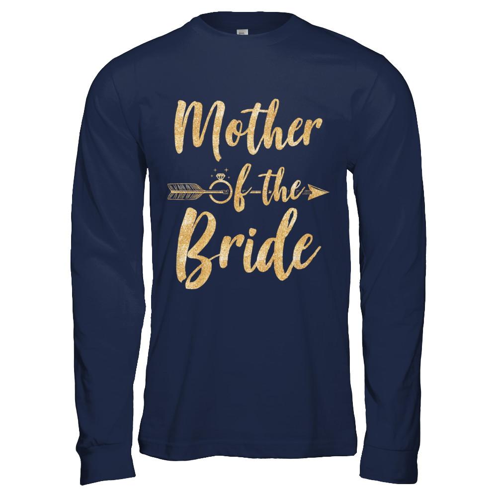 Mother Of The Bride Mothers Day-T-Shirt & Hoodie-Long Sleeve T-Shirt-Navy