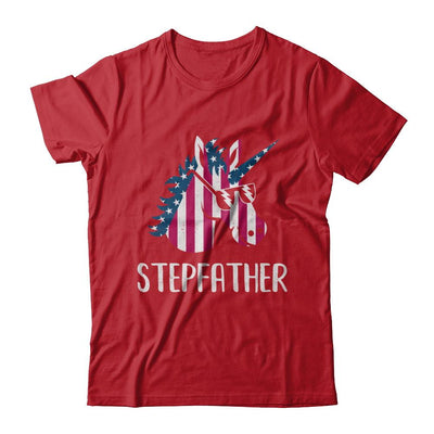 Patriotic Stepfather Unicorn Americorn 4Th Of July-T-Shirt & Hoodie-Classic T-Shirt-Red
