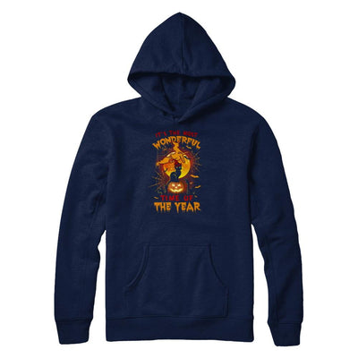 Halloween Cat It's The Most Wonderful Time Of The Year Witches-T-Shirt & Tank Top-Pullover Hoodie-Navy